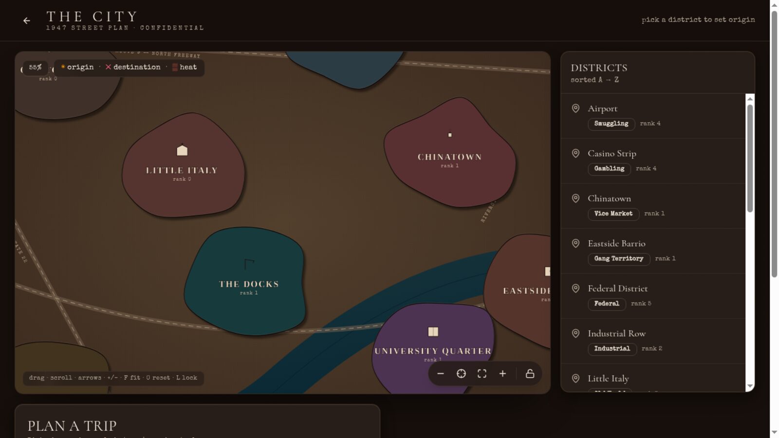 The City Map screenshot
