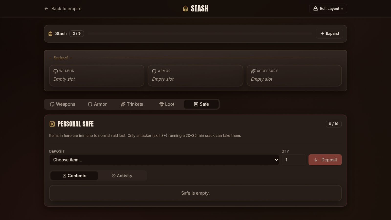Personal Safe screenshot